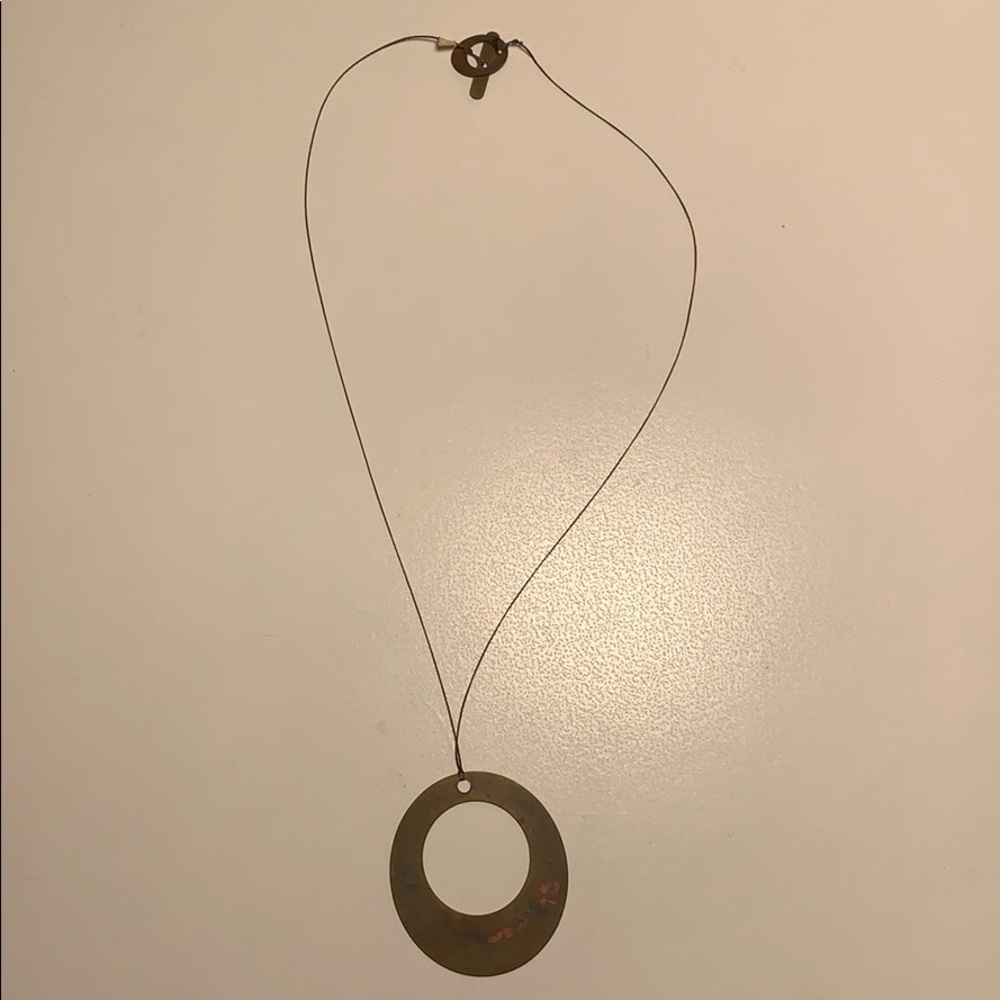 Brass Circle Necklace